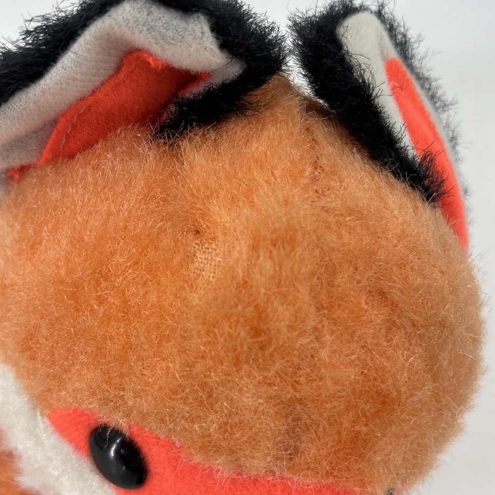 Vintage SUPERIOR TOY AND NOVELTY Plush Orange Fox Red Collar‎ 12" 1960s 1970s - Picture 5 of 16
